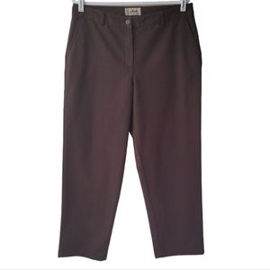 L.L. Bean Women's Brown Straight-Leg Trousers